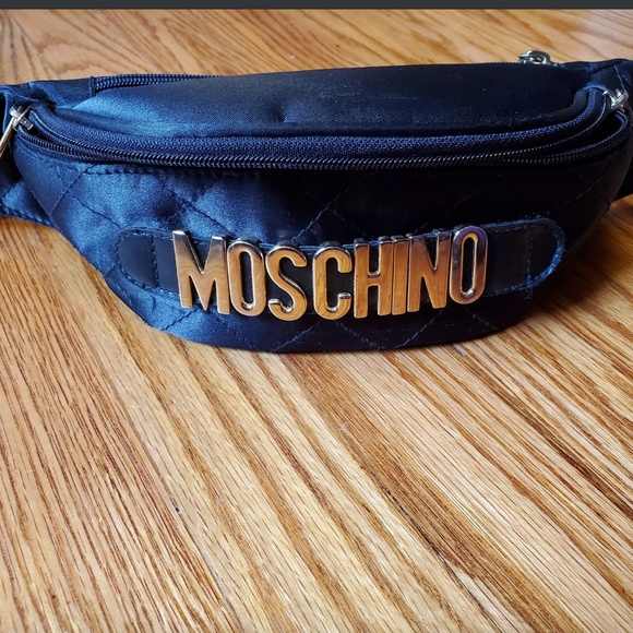Moschino Handbags - NWOT Moschino Satin Fanny Pack